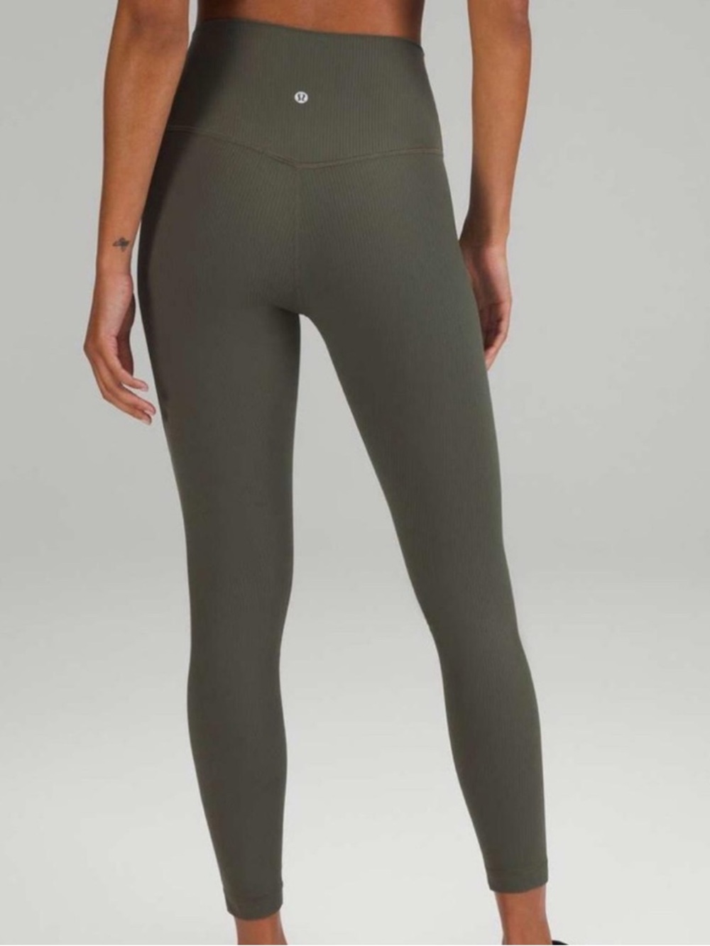 lululemon athletica 25” Align Ribbed High-Rise Leggings in Green